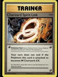 Charizard Spirit Link Uncommon XY - Evolutions 75/108 Tool Normal Pokemon Card - Image 1