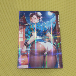 Chun Li MOON Anime ACG Waifu custom Beauty Holo Card - Image 1