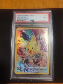 Pokemon TCG Pikachu Crown Zenith Holo Card PSA 9 Mint 160/159 Secret Rare - Image 1
