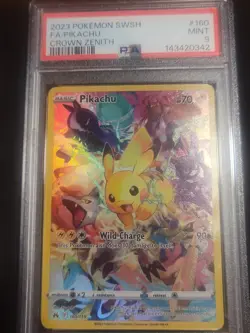 Pokemon TCG Pikachu Crown Zenith Holo Card PSA 9 Mint 160/159 Secret Rare - Image 2