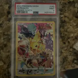 Pokemon TCG Pikachu Crown Zenith Holo Card PSA 9 Mint 160/159 Secret Rare - Image 1