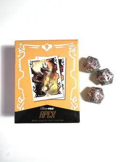 Abzan Clan Tarkir Dragonstorm Apex Sleeves By Ultra Pro & 3 Dice - Image 1