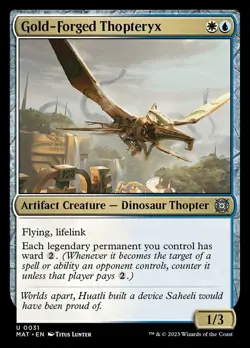Gold-Forged Thopteryx - Foil Light Play, English Magic the Gathering MTG March o - Image 1