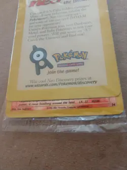 Entei 2001 movie promo Pokemon Card still in package this is a Holographic card - Image 2