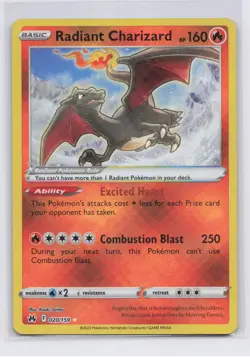 Radiant Charizard 020/159 Crown Zenith Holo Pokemon TCG NM - Image 1