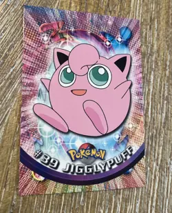 JIGGLYPUFF #39 Pokemon Card Blue Logo Topps TV Animation Edition 1999 NM - Image 1