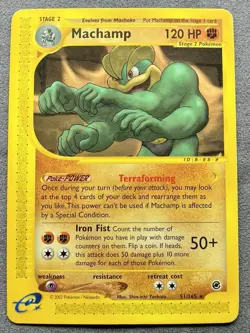 Pokemon TCG Machamp 51/165 Expedition E Reader Regular Rare Card LP - Image 1