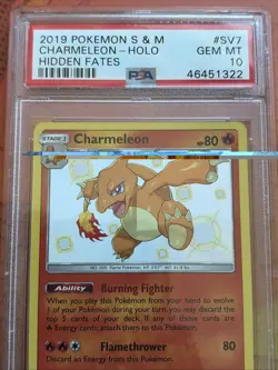 2019 Pokemon Sun & Moon Hidden Fates Charmeleon Holo SV7/SV94 PSA 10 Gem - Image 2