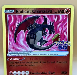 Radiant Charizard 011/078 – Pokemon GO (Radiant Holo) - NM - 2022 Pokemon TCG - Image 2