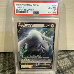 2022 Pokemon Lugia V 138/195 Swsh12: Sword & Shield - Silver Tempest Holo PSA 10 - Image 1