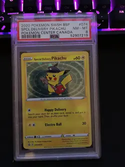Pokemon Pikachu Special Delivery Psa 8 Near Mint - Image 1