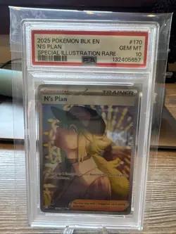N's Plan 170/086 SIR Black Bolt PSA 10 GEM MT Pokemon TCG - Image 1