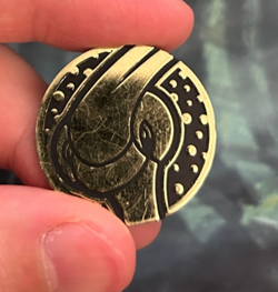 Pokemon TCG flip coin Flygon gold mirror holofoil Firemist theme deck - Image 2