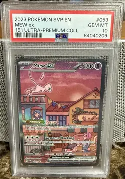 2023 Pokemon SVP EN-SV Black Star Promo 053 Mew EX 151 UPC PSA Gem Mint 10 - Image 1