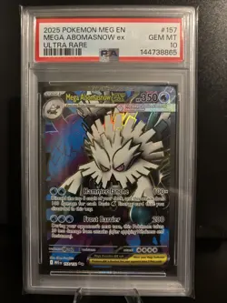 PSA 10 💎 GEM MINT Pokemon Mega Evolution Mega Abomasnow EX Ultra Rare #157/132 - Image 1