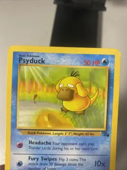 Pokemon Fossil Psyduck - 53/62 - 1999-2000 Red Logo Australian - Image 5