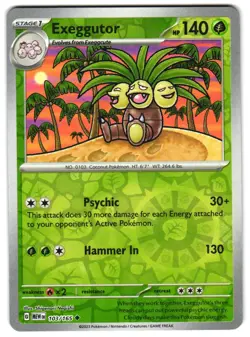 Exeggutor 103/165 Reverse Holo SV: Scarlet & Violet 151 English Pokemon NM - Image 1