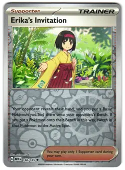 Erika's Invitation 160/165 Reverse Holo Scarlet & Violet 151 English Pokemon NM - Image 1