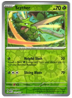 Scyther 123/165 Reverse Holo SV: Scarlet & Violet 151 English Pokemon NM - Image 1