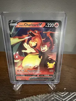 Pokemon Lance's Charizard V Celebrations SWSH133 Black Star Promo - Image 1