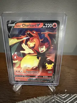Pokemon Lance's Charizard V Celebrations SWSH133 Black Star Promo - Image 3
