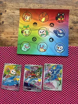 Pokemon First Partner Illustration Collection Popplio, Litten, Rowlet + stickers - Image 4