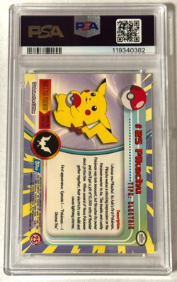 Pikachu Veronica Taylor -Ash- Auto PSA/DNA 1999 Topps Pokemon T.V. #25 - Image 2