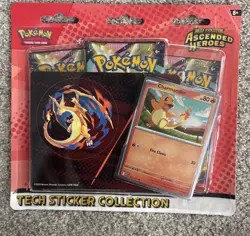 Pokemon Ascended Heroes 3 Pack Tech Sticker Collection Lot Ghastly & Charmander - Image 2