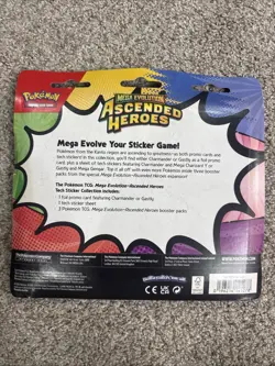 Pokemon Ascended Heroes 3 Pack Tech Sticker Collection Lot Ghastly & Charmander - Image 5