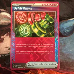 Unfair Stamp 165/167 - Pokemon Twilight Masquerade Ace Spec - Near Mint - Image 1