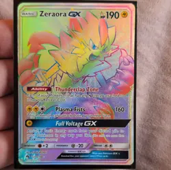 Pokemon Zeraora GX Secret Rare Full Art Holo SM-Lost Thunder 221/214 190 HP - Image 1