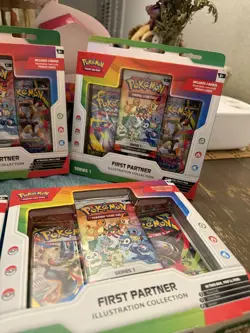 5x Pokemon First Partner Illustration Collection Series 1 SEALED IN HAND - Image 3