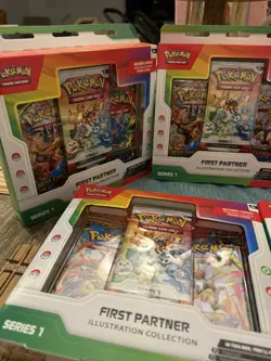 5x Pokemon First Partner Illustration Collection Series 1 SEALED IN HAND - Image 4