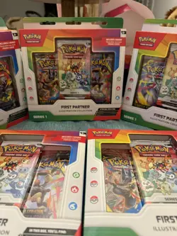 5x Pokemon First Partner Illustration Collection Series 1 SEALED IN HAND - Image 5