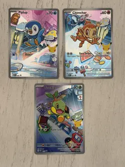 Pokemon TCG First Partner Illustration Collection Series 1 Gen 4 Sinnoh Starters - Image 1