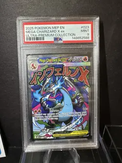 Pokemon 2025 MEP EN Mega Charizard x Ex Ultra-Premium Collection PSA 9 - Image 1