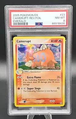 PSA 8 NM-MT Pokemon Camerupt EX Emerald Reverse Rev Holo Foil #23 - Image 1
