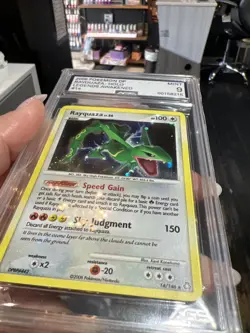 2008 Pokemon Diamond & Pearl Legends Awakened Rayquaza Holo #14 Graded AGS 9 - Image 4
