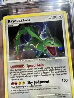 2008 Pokemon Diamond & Pearl Legends Awakened Rayquaza Holo #14 Graded AGS 9 - Image 5
