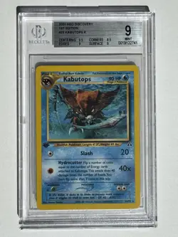 2001 Pokemon 1st Edition Neo Discovery Kabutops #025 BGS 9 - Image 1