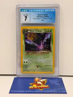 Pokemon 2002 CGC 7 Neo Destiny Unlimited Dark Crobat Holo 2/105 - Image 1