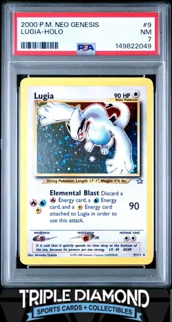 2000 Pokemon Neo Genesis #9/111 Lugia Holo PSA 7 NM FDP123 - Image 1