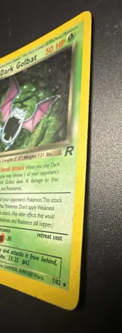 ✅🔥2000 Pokemon Dark Golbat 1st Edition Holo 7/82 Team Rocket NMT🔥✅ - Image 3