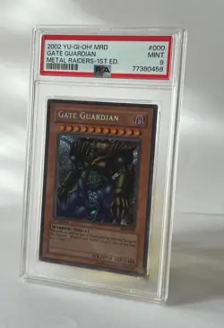 Yugioh Gate Guardian MRD-000 1st Edition Secret Rare PSA 9 Mint! - Image 1