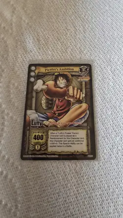 1x One Piece CCG Pirate’s Ambition Luffy PR001 Shonen Jump Promo Moderate Play - Image 1