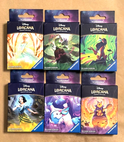 Disney Lorcana Deck Sleeves Lot Of 6 NIP (65 Card Sleeves Per Box) - Image 1