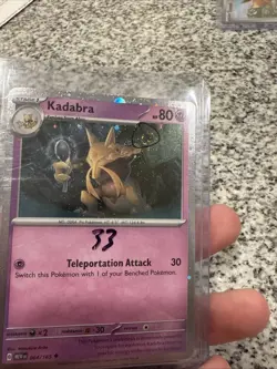 Kadabra 064/165 Cosmos Holo With Swirl Scarlet & Violet 151 Pokemon TCG - Image 1