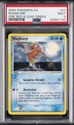 2004 POKEMON EX FIRE RED & LEAF GREEN #67 MAGIKARP PSA 9 - Image 1