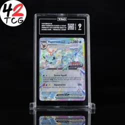 TAG Mint 9 Vaporeon ex Prismatic Stamp 023/131 Pokemon Prismatic Evolutions - Image 1