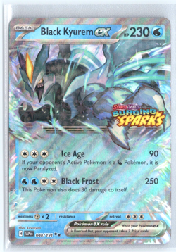 Black Kyurem ex 048/191 STAMPED Pokemon Surging Sparks Double Rare - Image 1